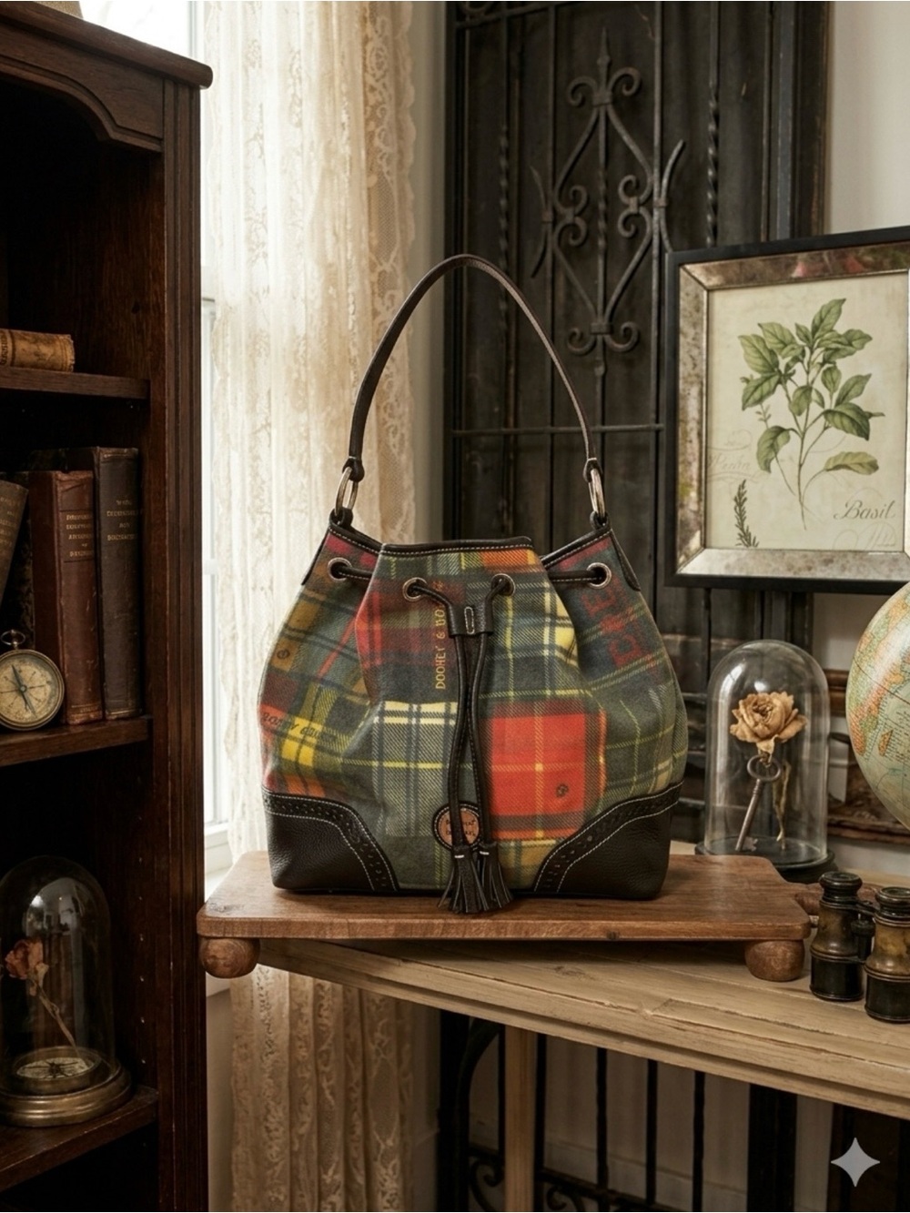 Dooney & Bourke Multicolor Plaid Shoulder Bag
